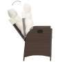 Garden recliners with brown cushions 2 pcs PE rattan by vidaXL, Garden chairs - Ref: Foro24-365266, Price: 261,34 €, Discount: %