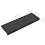 Stair tread mat 15 units punched fabric gray 65x21x4 cm by vidaXL, Stair mats - Ref: Foro24-134562, Price: 45,29 €, Discount: %