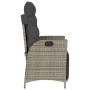 Garden recliners with footrest 2 pcs gray PE rattan by vidaXL, Garden chairs - Ref: Foro24-365291, Price: 266,90 €, Discount: %