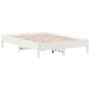 Estructura de cama madera maciza de pino blanco 120x200 cm de vidaXL, Camas y somieres - Ref: Foro24-842703, Precio: 111,77 €...