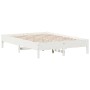 Estructura de cama madera maciza de pino blanco 120x200 cm de vidaXL, Camas y somieres - Ref: Foro24-842703, Precio: 111,77 €...