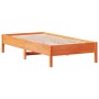 Estructura de cama madera maciza de pino marrón cera 90x190 cm de vidaXL, Camas y somieres - Ref: Foro24-842729, Precio: 83,9...