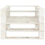 White wooden pallet garden armchair by vidaXL, garden benches - Ref: Foro24-49332, Price: 51,26 €, Discount: %