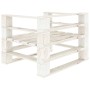 White wooden pallet garden armchair by vidaXL, garden benches - Ref: Foro24-49332, Price: 51,26 €, Discount: %