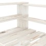 White wooden pallet garden armchair by vidaXL, garden benches - Ref: Foro24-49332, Price: 51,26 €, Discount: %