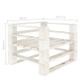 White wooden pallet garden armchair by vidaXL, garden benches - Ref: Foro24-49332, Price: 51,26 €, Discount: %