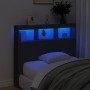 Bed headboard with black LED 120x17x102 cm by vidaXL, Headboards and footboards - Ref: Foro24-839190, Price: 86,99 €, Discoun...