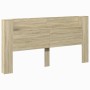 Cabecero de cama con LED roble Sonoma 200x16,5x103,5 cm de vidaXL, Cabeceros y pies de cama - Ref: Foro24-839268, Precio: 103...