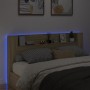 Cabecero de cama con LED roble Sonoma 200x16,5x103,5 cm de vidaXL, Cabeceros y pies de cama - Ref: Foro24-839268, Precio: 103...