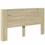 Cabecero de cama con LED roble Sonoma 180x16,5x103,5 cm de vidaXL, Cabeceros y pies de cama - Ref: Foro24-839261, Precio: 106...