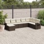 8-teilige Gartensofagarnitur und braune synthetische Rattankissen von vidaXL, Gartensets - Ref: Foro24-3252900, Preis: 492,58...