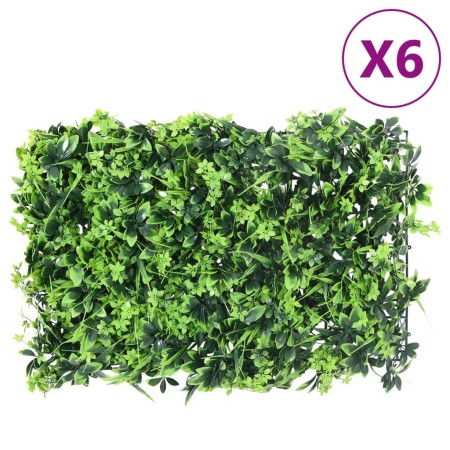   Valla de hojas artificiales 6 uds verde 40x60 cm de vidaXL, Jardín - Ref: Foro24-366644, Precio: 73,77 €, Descuento: %