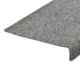 Alfombrilla escalera 15 uds tela punzonada gris claro 65x21x4cm de vidaXL, Alfombrillas para escalones - Ref: Foro24-134564, ...