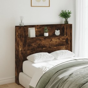 Headboard with LED light smoked oak 120x16.5x103.5 cm by vidaXL, Headboards and footboards - Ref: Foro24-839242, Price: 90,99...