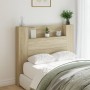 Bed headboard with LED light Sonoma oak 120x16.5x103.5 cm by vidaXL, Headboards and footboards - Ref: Foro24-839240, Price: 7...