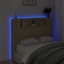 Bed headboard with LED light Sonoma oak 120x16.5x103.5 cm by vidaXL, Headboards and footboards - Ref: Foro24-839240, Price: 7...