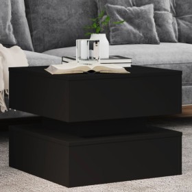 Coffee table with LED lights black 50x50x40 cm by vidaXL, Coffee table - Ref: Foro24-839855, Price: 84,99 €, Discount: %