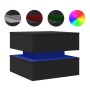 Coffee table with LED lights black 50x50x40 cm by vidaXL, Coffee table - Ref: Foro24-839855, Price: 85,75 €, Discount: %