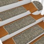 Alfombras de peldaños de escalera 15 uds gris 65x21x4 cm de vidaXL, Alfombrillas para escalones - Ref: Foro24-134575, Precio:...