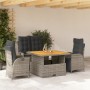 4-piece garden dining set with gray PE rattan cushions by vidaXL, Garden sets - Ref: Foro24-3277465, Price: 608,32 €, Discoun...