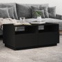 Mesa de centro con luces LED negro 90x49x40 cm de vidaXL, Mesas de centro - Ref: Foro24-839834, Precio: 114,64 €, Descuento: %