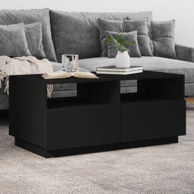 Couchtisch mit LED-Leuchten schwarz 90x49x40 cm von vidaXL, Couchtisch - Ref: Foro24-839834, Preis: 117,99 €, Rabatt: %