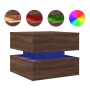 Coffee table with LED lights oak brown 50x50x40 cm by vidaXL, Coffee table - Ref: Foro24-839860, Price: 76,11 €, Discount: %