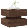 Coffee table with LED lights oak brown 50x50x40 cm by vidaXL, Coffee table - Ref: Foro24-839860, Price: 76,11 €, Discount: %