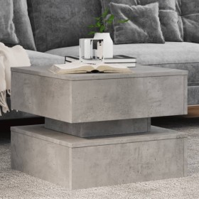 Coffee table with LED lights concrete gray 50x50x40 cm by vidaXL, Coffee table - Ref: Foro24-839857, Price: 75,07 €, Discount: %