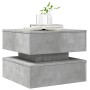 Mesa de centro con luces LED gris hormigón 50x50x40 cm de vidaXL, Mesas de centro - Ref: Foro24-839857, Precio: 76,28 €, Desc...