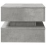 Coffee table with LED lights concrete gray 50x50x40 cm by vidaXL, Coffee table - Ref: Foro24-839857, Price: 76,28 €, Discount: %