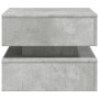 Coffee table with LED lights concrete gray 50x50x40 cm by vidaXL, Coffee table - Ref: Foro24-839857, Price: 76,28 €, Discount: %