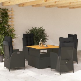 5-piece garden furniture set with black synthetic rattan cushions by vidaXL, Garden sets - Ref: Foro24-3277450, Price: 665,43...