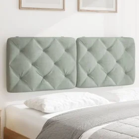 Cabecero de cama acolchado terciopelo gris claro 140 cm de vidaXL, Cabeceros y pies de cama - Ref: Foro24-374727, Precio: 47,...