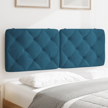 Blue velvet padded headboard 140 cm by vidaXL, Headboards and footboards - Ref: Foro24-374731, Price: 64,96 €, Discount: %