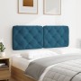 Blue velvet padded headboard 140 cm by vidaXL, Headboards and footboards - Ref: Foro24-374731, Price: 64,96 €, Discount: %