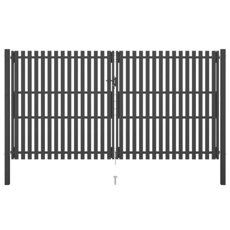 Anthracite gray steel garden fence gate 4x2.5 cm by vidaXL, garden gates - Ref: Foro24-146338, Price: 916,71 €, Discount: %