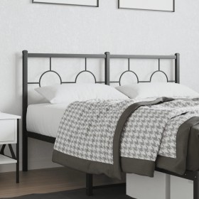 Black metal headboard 140 cm by vidaXL, Headboards and footboards - Ref: Foro24-376259, Price: 49,43 €, Discount: %