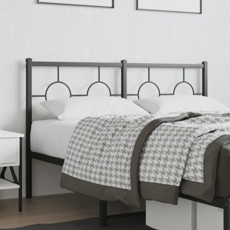 Black metal headboard 140 cm by vidaXL, Headboards and footboards - Ref: Foro24-376259, Price: 48,99 €, Discount: %