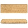 Alfombras de peldaños de escalera 15 uds beige 65x21x4 cm de vidaXL, Alfombrillas para escalones - Ref: Foro24-134577, Precio...