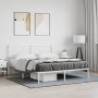 Estructura de cama con cabecero metal blanca 160x200 cm de vidaXL, Camas y somieres - Ref: Foro24-376278, Precio: 110,11 €, D...