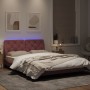 Estructura de cama con luces LED terciopelo rosa 120x200 cm de vidaXL, Camas y somieres - Ref: Foro24-3213848, Precio: 232,59...