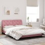 Estructura de cama con luces LED terciopelo rosa 120x200 cm de vidaXL, Camas y somieres - Ref: Foro24-3213848, Precio: 232,59...