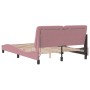 Pink velvet bed frame with LED lights 140x200 cm by vidaXL, Beds and slatted bases - Ref: Foro24-3213860, Price: 254,61 €, Di...