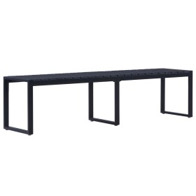 Banco de jardín tablero PS negro 180 cm de vidaXL, Bancos de jardín - Ref: Foro24-49493, Precio: 143,99 €, Descuento: %