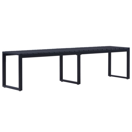 Banco de jardín tablero PS negro 180 cm de vidaXL, Bancos de jardín - Ref: Foro24-49493, Precio: 146,80 €, Descuento: %