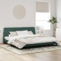 Estructura cama con luces LED terciopelo verde oscuro 200x200cm de vidaXL, Camas y somieres - Ref: Foro24-3213876, Precio: 27...