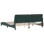 Estructura cama con luces LED terciopelo verde oscuro 200x200cm de vidaXL, Camas y somieres - Ref: Foro24-3213876, Precio: 27...