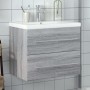 Mueble de baño con lavabo integrado gris Sonoma de vidaXL, Tocadores de baño - Ref: Foro24-3278774, Precio: 203,03 €, Descuen...