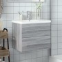 Mueble de baño con lavabo integrado gris Sonoma de vidaXL, Tocadores de baño - Ref: Foro24-3278774, Precio: 203,03 €, Descuen...